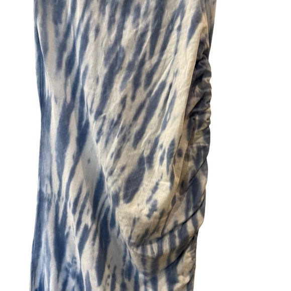 Skinnygirl Connie Women’s Side Ruched Midi Tank Dress Blue Tie Dye Size: Large - Picture 7 of 13